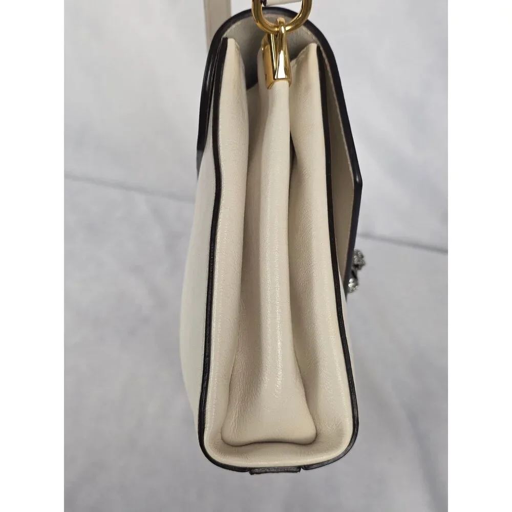 Gucci Crystal Animalier Shoulder Bag in Off-White Leather - Picture 7 of 11